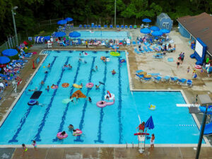 Photo of Fair Blue Swim Club pool from the air
